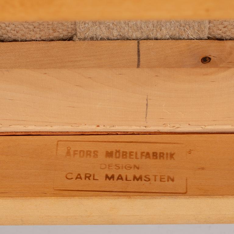 Carl Malmsten, karmstolar, 6 st, "Ambassadör", Åfors Möbelfabrik, 1900-talets slut.