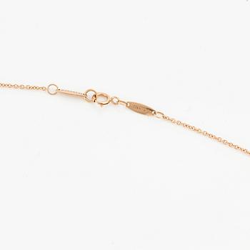 Tiffany & Co collier "Diamonds by the yard" 18K roséguld med runda briljantslipade diamanter, design Elsa Peretti.