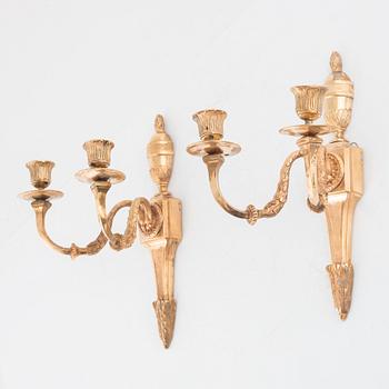 Appliquer, ett par, för två ljus, Ryssland, sent 1700-tal, Louis XVI.