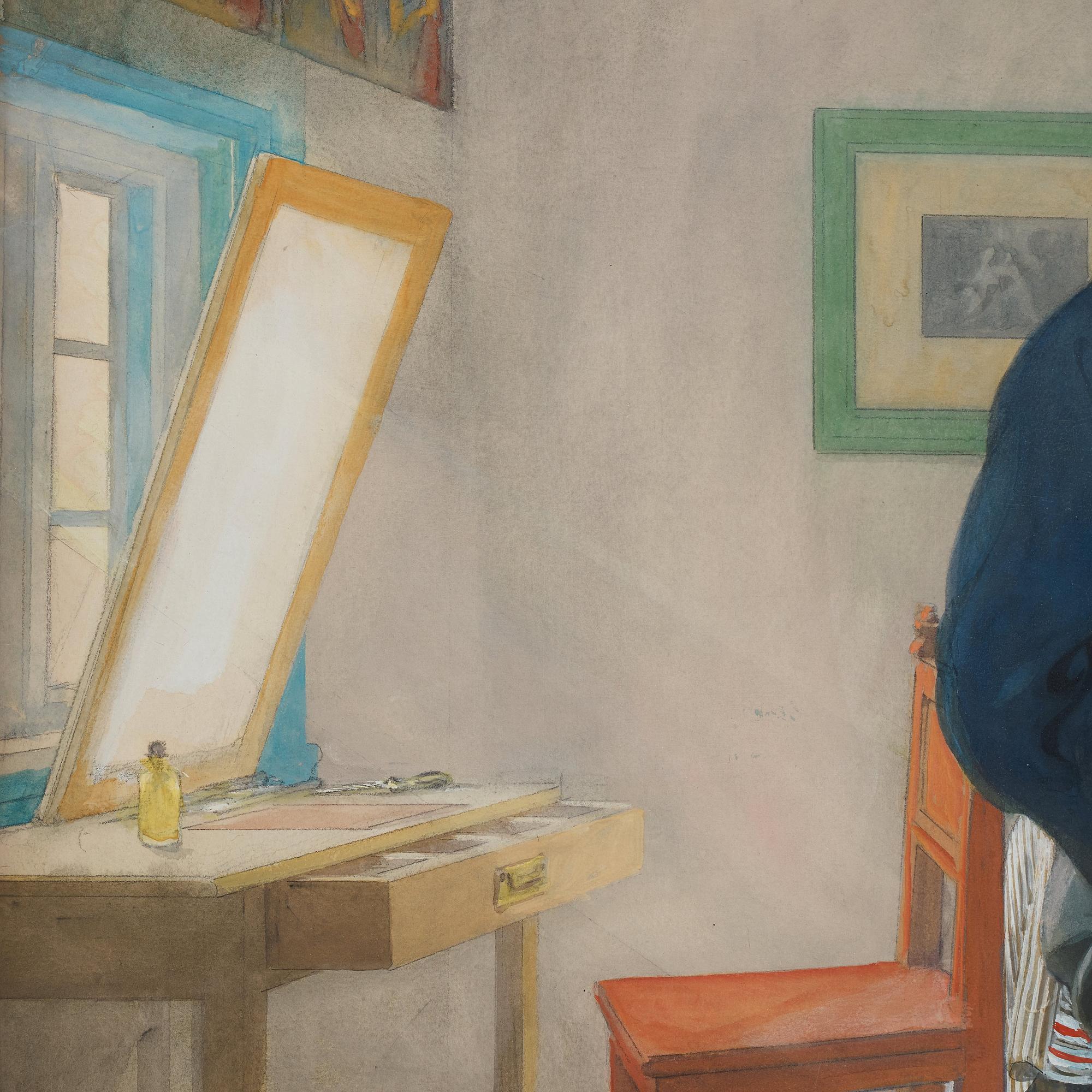 Carl Larsson, "Vet du vad? Var god och glad!" / "Esbjörn led" / "Grolle nicht".