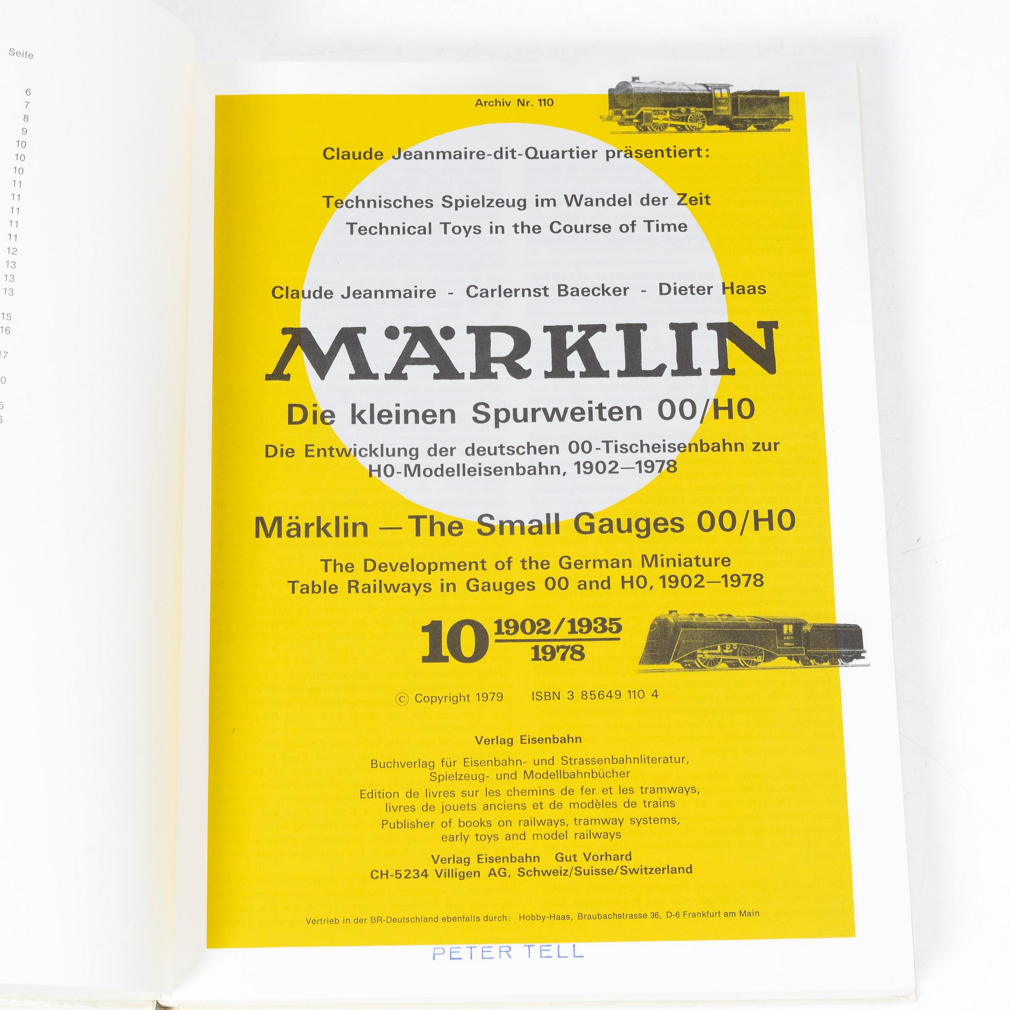 Märklin, Böcker och kataloger, 26 volymer.