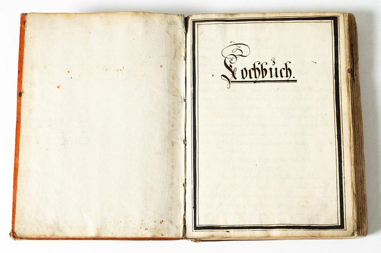 18th-century manuscript cookbook.