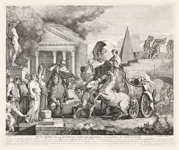Sebastian Bourdon · SEBASTIAN BOURDON, (efter), kopparstick, 1700-tal.