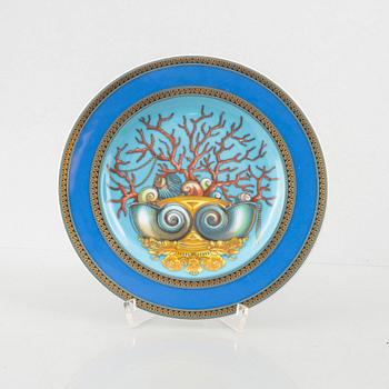 Versace, vas, assiett samt 6 dricksglas, Rosenthal.
