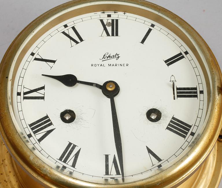 BAROMETER samt SKEPPSKLOCKA, Schatz, 1900-talets andra hälft.
