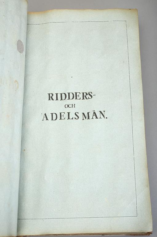 INBUNDEN SAMLING ADLIGA SVENSKA SIGILL, lack, 1800-tal.