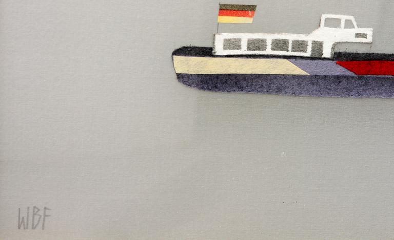 WIBEKE BECK-FRIIS, collage, sign.