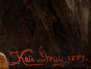 KATE GRAY, olja på duk. sign och dat. 1882.