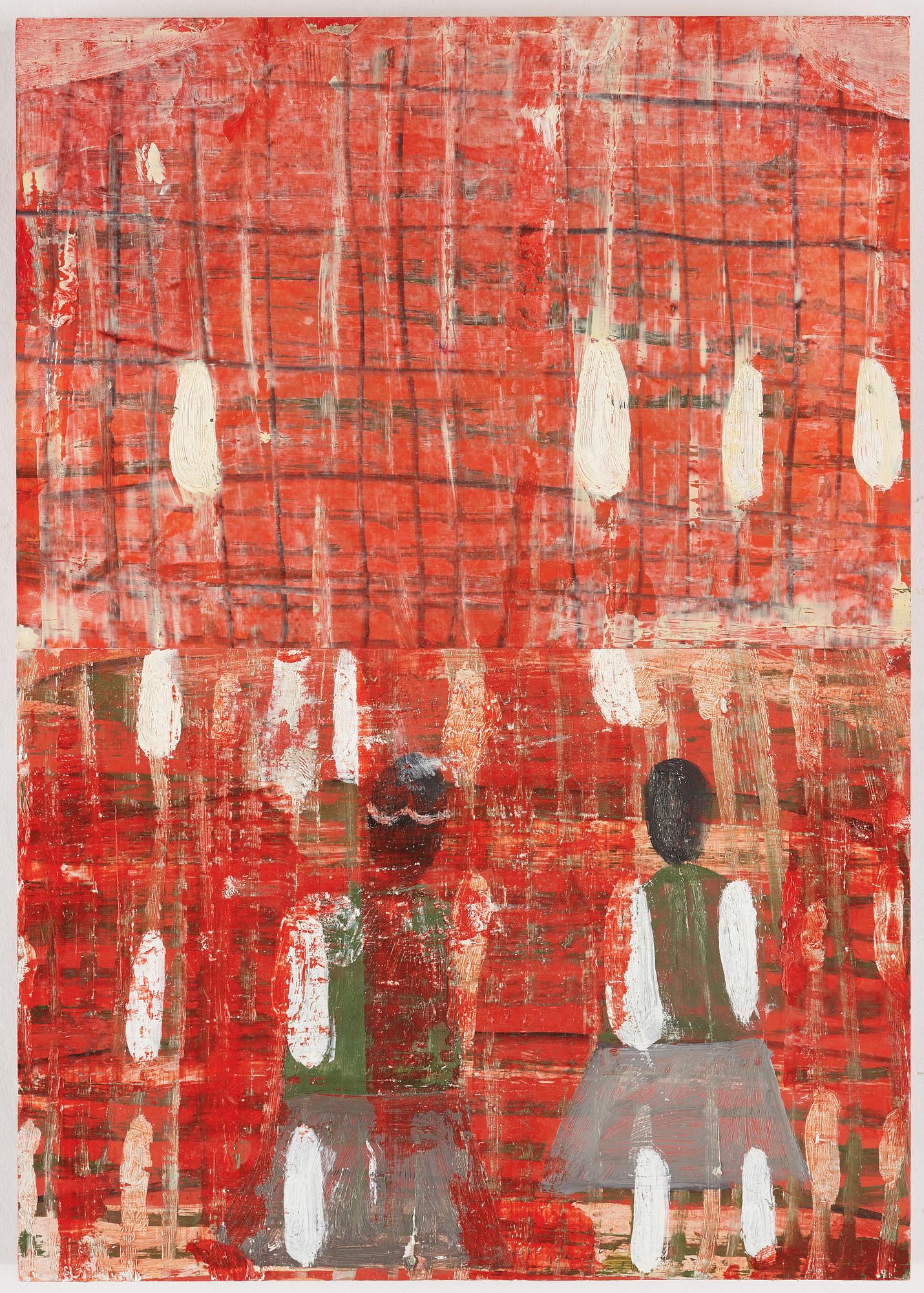 ANDERS WIDOFF, oil on plastic film on acrylic glas signed and dated 2004 on verso.