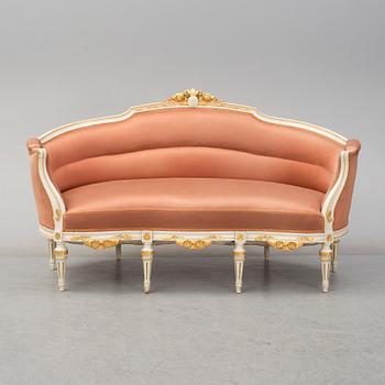 SOFA, gustavian style, Myrstedt & Sterns, Stockholm. Early 20th century. Signed with label.