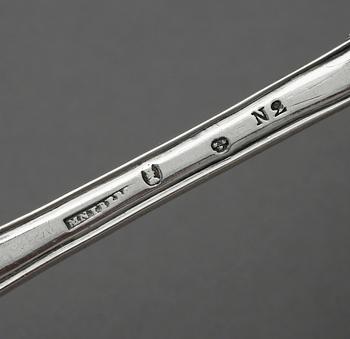 SKEDAR, 2 st. Mikael Nyberg, Stockholm 1795 och Carl Magnus Ryberg, Stockholm 1812. Total vikt ca 140 gram.