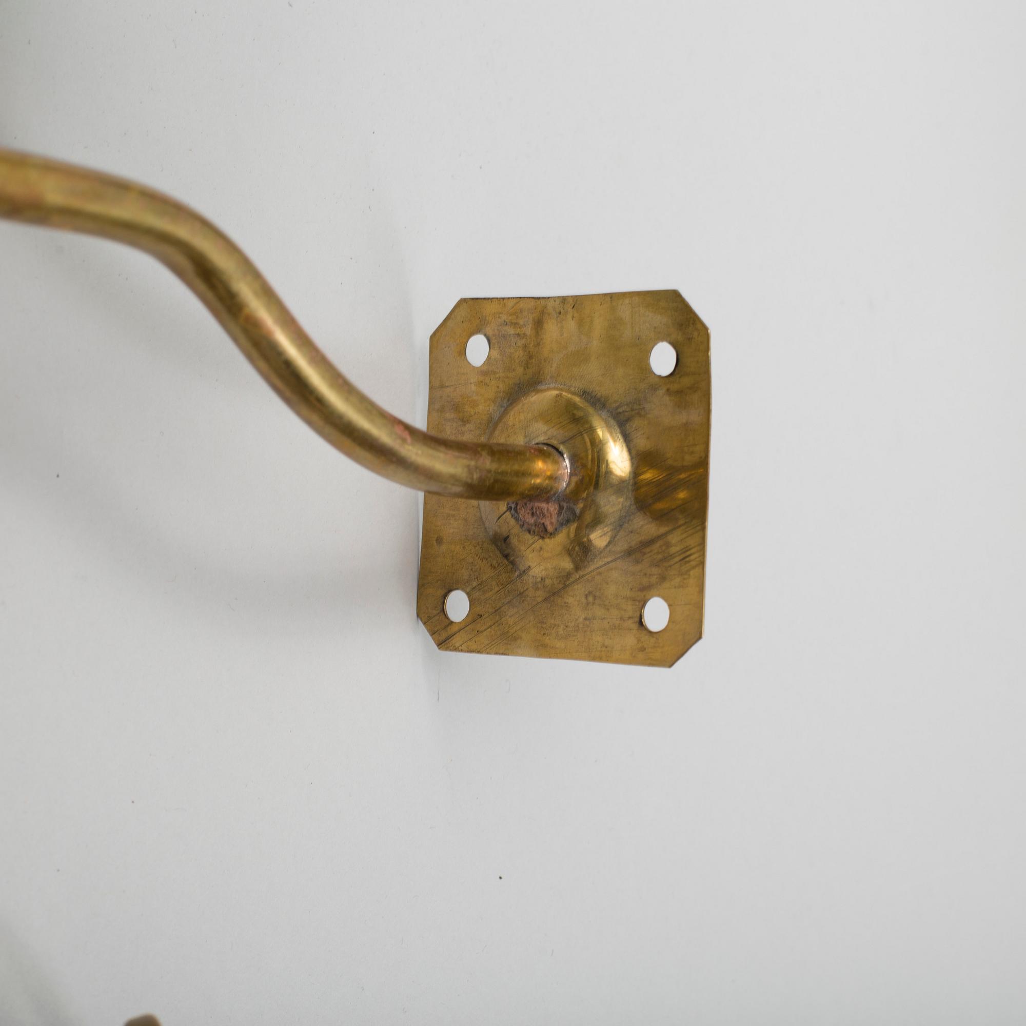 A pair of brass coach carriage lamps, around the turn of the century 1900.