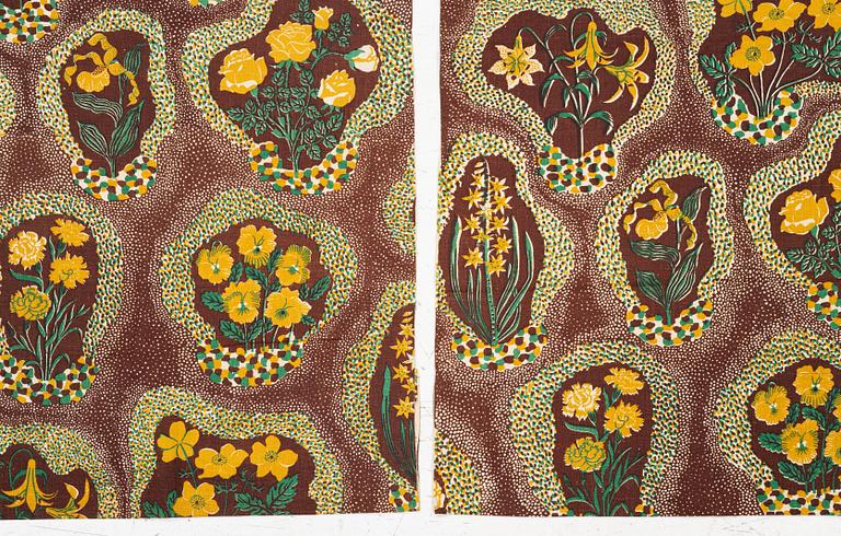 Josef Frank, a pair of 'Catleya' curtains, Svenskt Tenn Company.