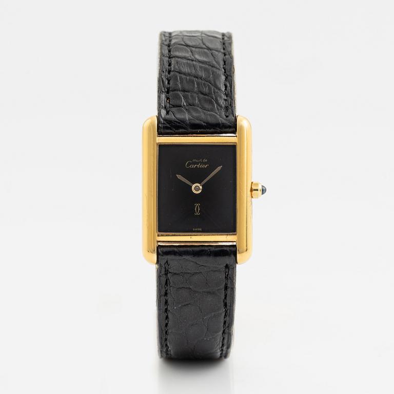 must de Cartier, Tank, armbandsur, 20,5 x 20 (28) mm.