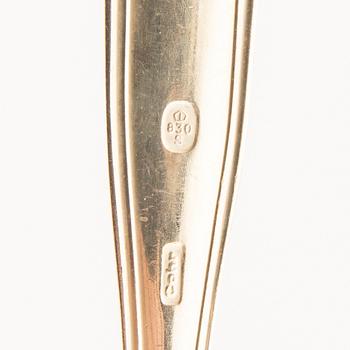 A Danish set of 54 pcs of silver cutlery mark mostly of Cohr mid 1900s.