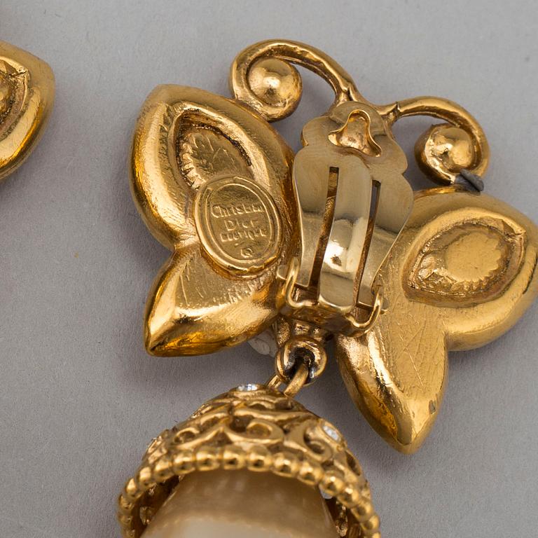 CHRISTIAN DIOR, earrings, 1990's.