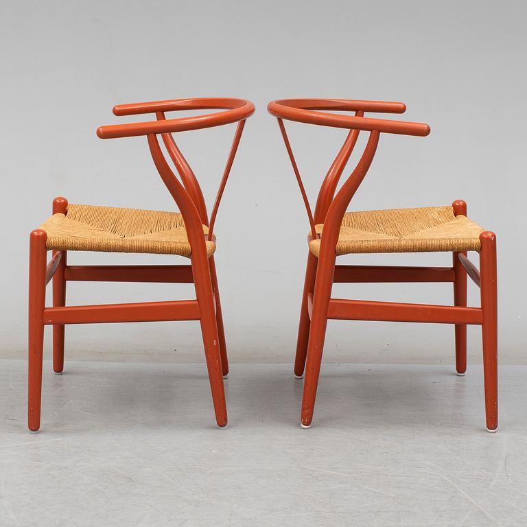 HANS J WEGNER, stolar, 5 stycken, "Y-stolen" Carl Hansen & Son, Danmark. 1900-talets andra hälft.