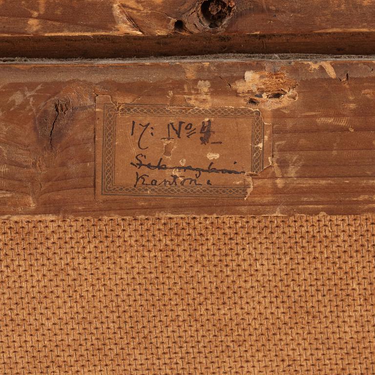 Kinesisk Konstnär, olja lagd på pannå. Qingdynastin, tidigt 1800-tal.