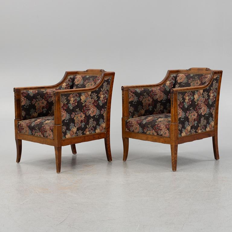 Fåtöljer, ett par, 1920-tal.