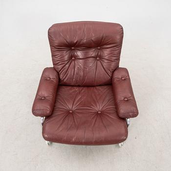 A 1970s leather armchair from Ulferts Tibro.
