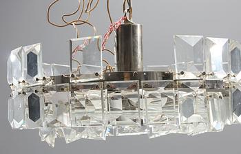 TAKKRONOR, ett par, glas, 1900-tal. H ca 50.