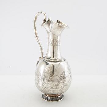 Emil Ferdinand Dahl, vinkanna, silver, Köpenhamn 1873.