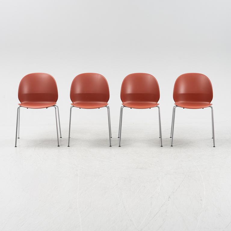Nendo, a set of four model 'N02-10 Recycle' chairs, Fritz Hansen, Denmark, 2020.