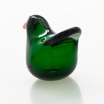Oiva Toikka, glass bird signed Oiva Toikka Nuutajärvi Notsjö. 1972-78.