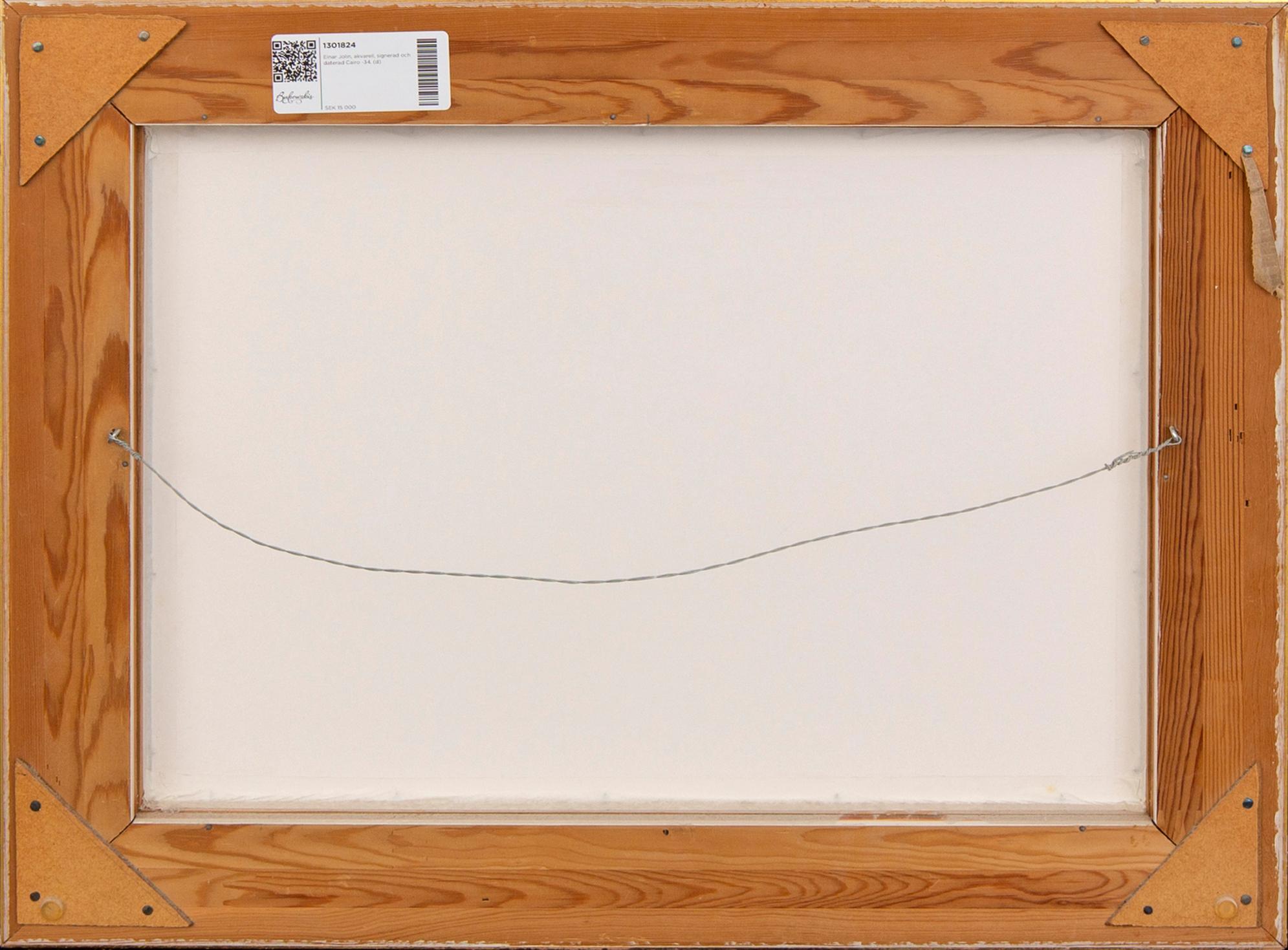 Einar Jolin, a signed and dated water colour.