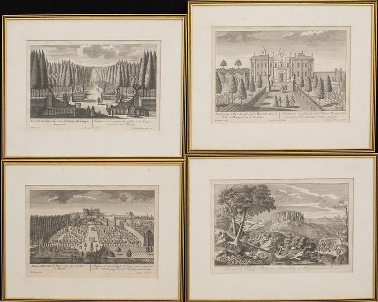 Copper engraving, 3+1. Friedrich Bernhard Werner, 18th century.