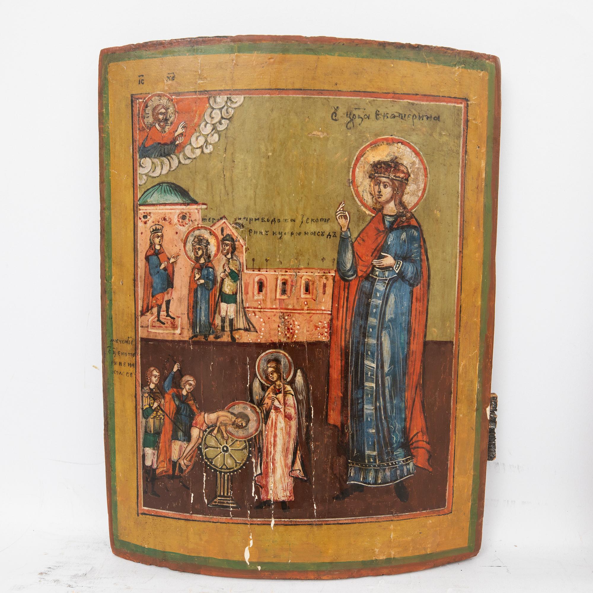 Icons, three, Russia, 19th/20th century.