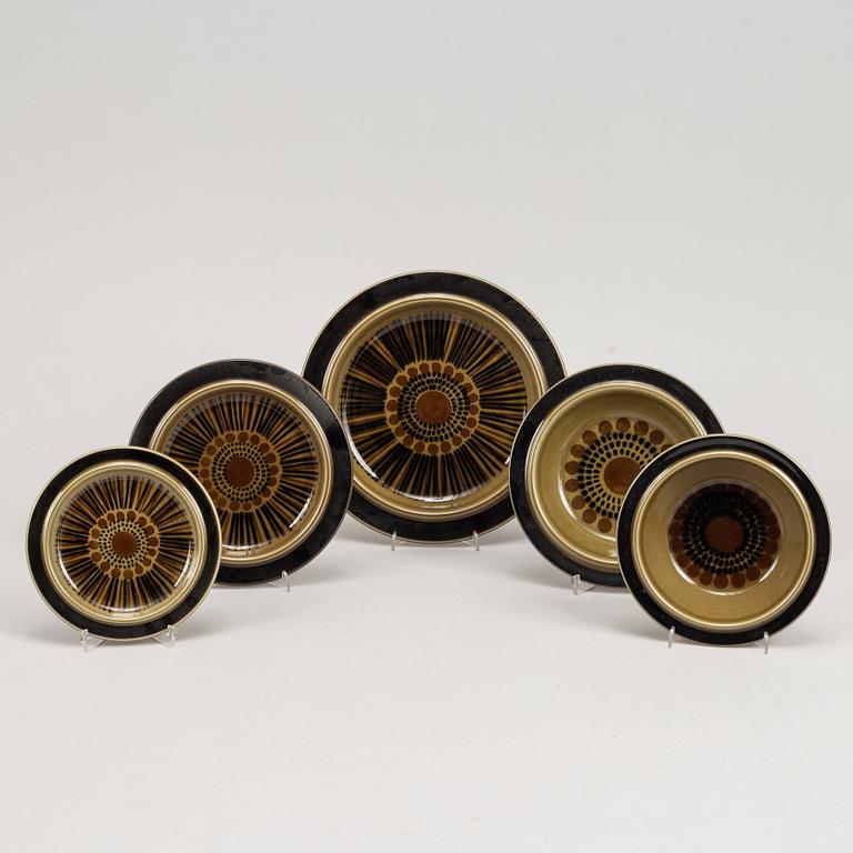 A stoneware dinner service, 62 pcs,  "Cosmos" by Gunnel Olin-Grönqvist for Arabia.
