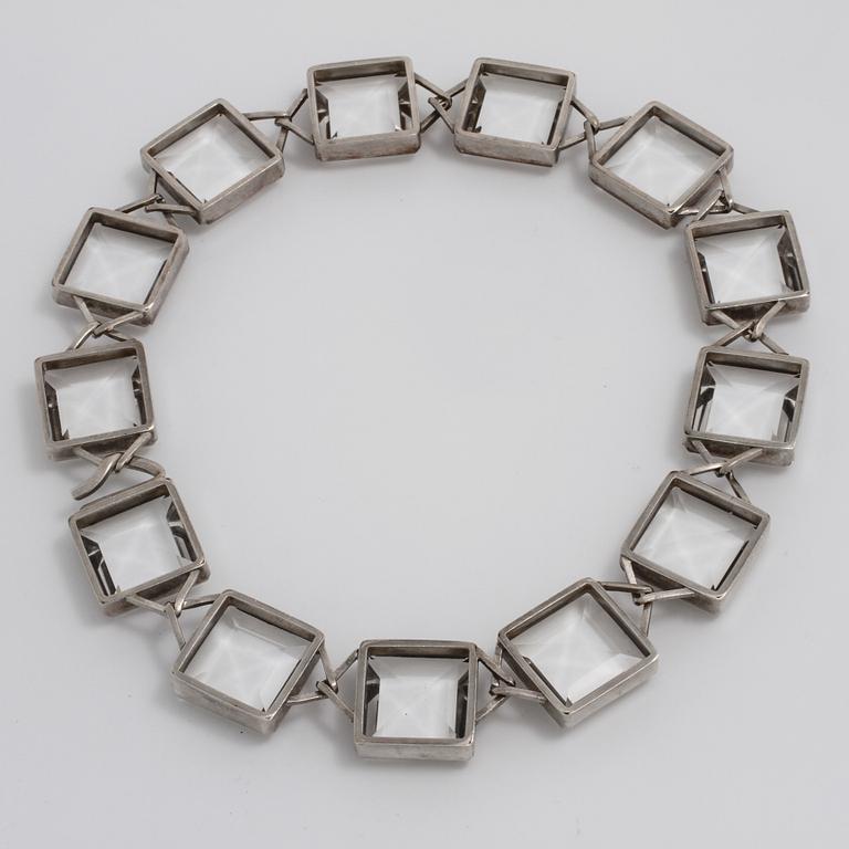 ANDERS HÖGBERG, Göteborg, 1969, a rockcrystal ring and necklace.