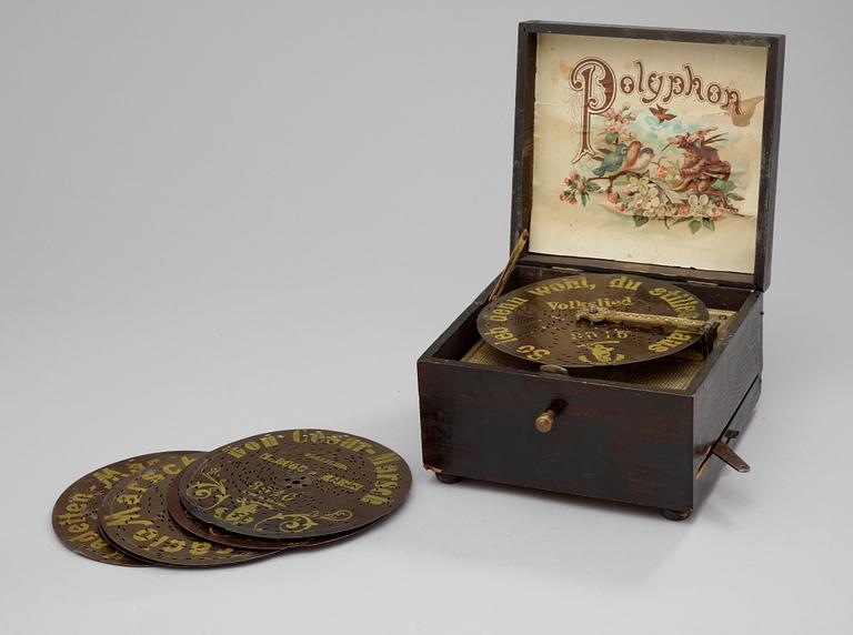 A Polyphon music box, Germany ca 1900.