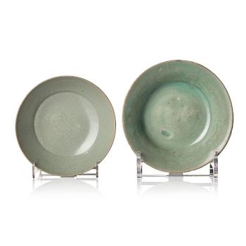 1093. Two Korean celadon-glazed bowls, Goryeo Dynasty, 12th/13th century.