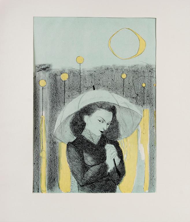 PARTI GRAFIK. Ca 45 delar. Bl a Axel Fridell, Thomas Moran, Greta Gerell, Joseph Pennell.