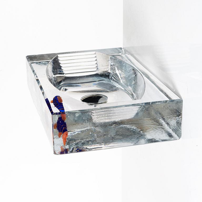 Kjell Engman, handfat, glas, "Lagoon", Kosta Boda.