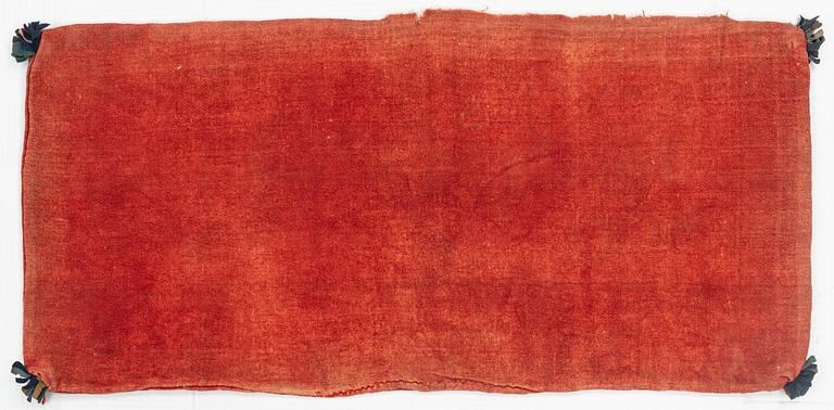 Åkdyna, "Träd och timglas", rölakan, ca 102 x 48 cm, Skytts eller Oxie härad, Skåne, 1700-talets sista kvartal.