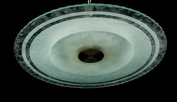 TAKPLAFOND, glas, 1930/40-tal. Diameter ca 70 cm.