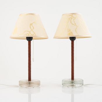 Bordslampor, ett par, Falkenbergs Belysning, 1900-talets andra hälft.