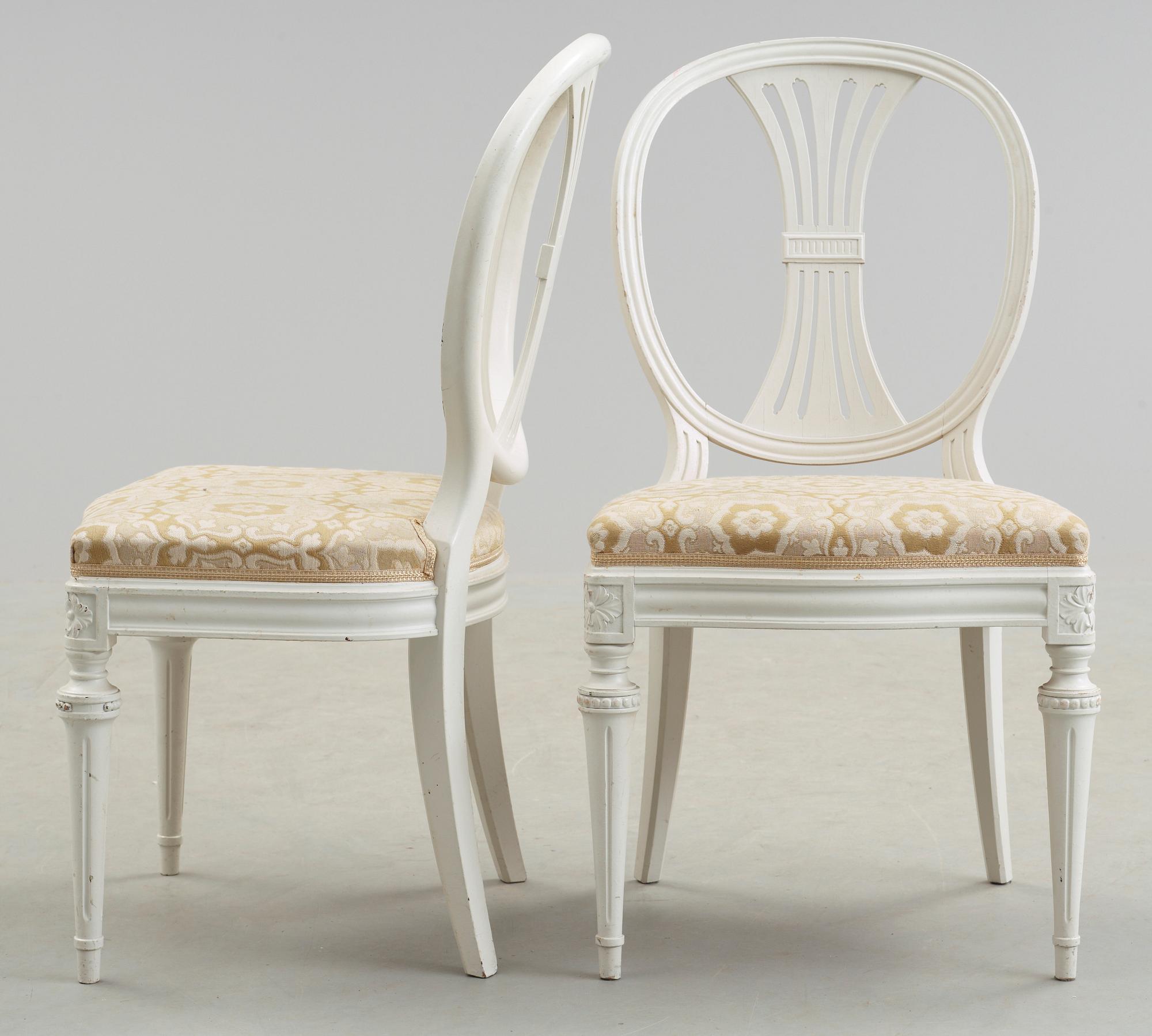 MATSALSGRUPP, 7 delar, gustaviansk stil, 1900-talets mitt.