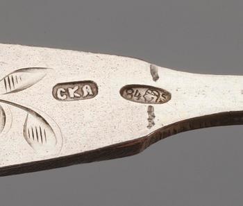 PARTI SILVER, 6 delar. 84 silver Moskva Ryssland 1896-1908. Vikt 139 g.