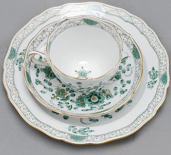 SERVISDELAR, 59 delar, porslin, Meissen, 1900-talets andra hälft.