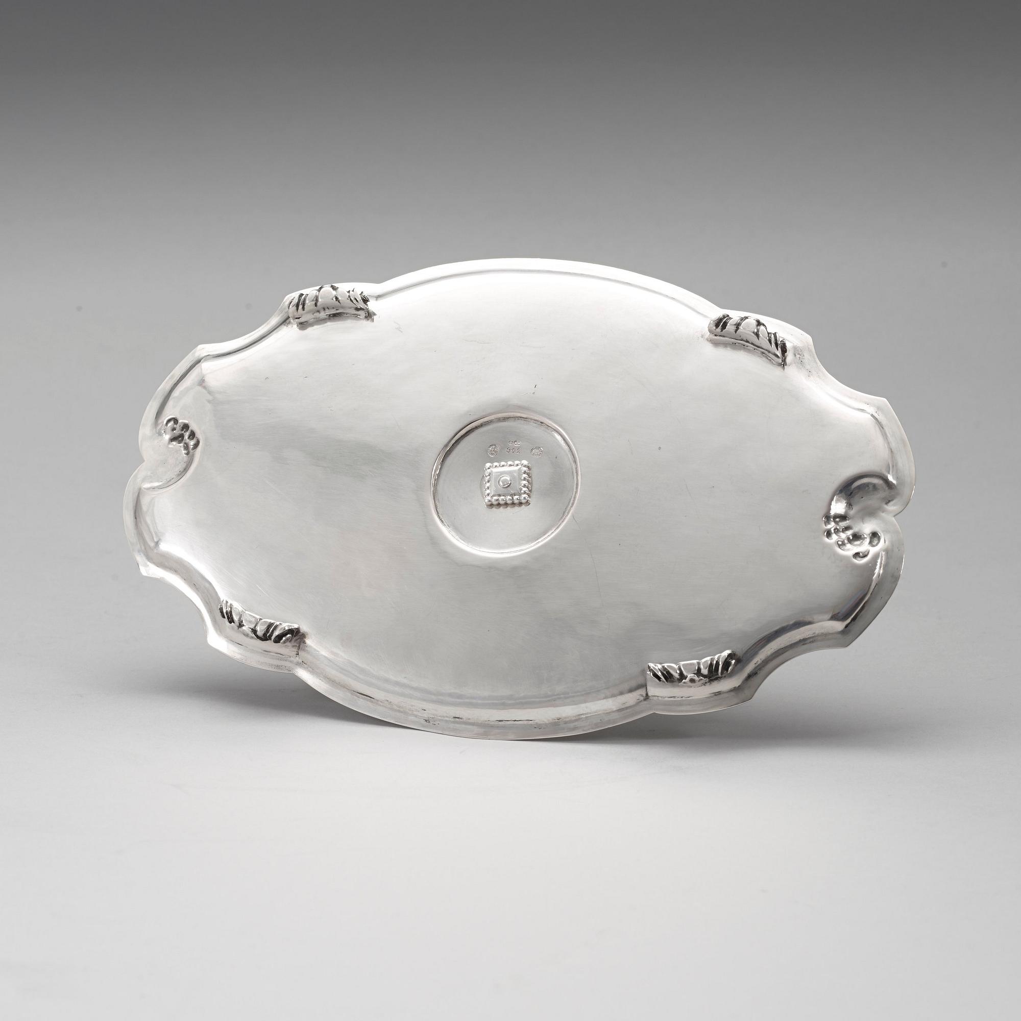 A Georg Jensen silver desk set, Copenhagen 1915-21.