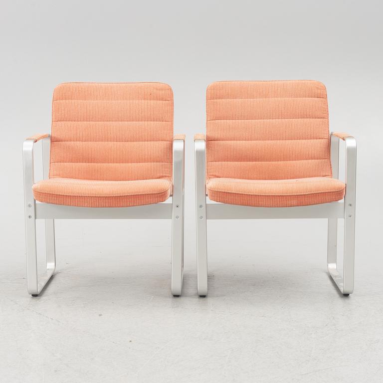 Karl Erik Ekselius, fåtöljer, ett par, "Mondo", JOC Möbler, Vetlanda, 1900-talets senare del.