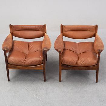 Kristian Vedel, a pair of rosewood 'Modus' easy chairs, Søren Willadsen Möbelfabrik, Denmark, 1960's.