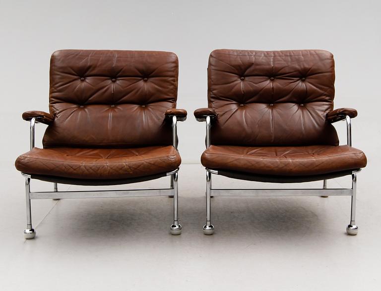 FÅTÖLJER, 1 par, "Karin", Bruno Mathsson, 1900-talets första hälft.