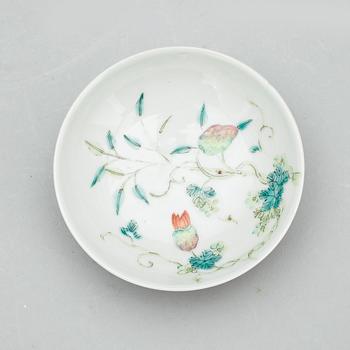 FAT samt SKÅL, 5 delar, porslin Kina 1800 samt 1900-tal.