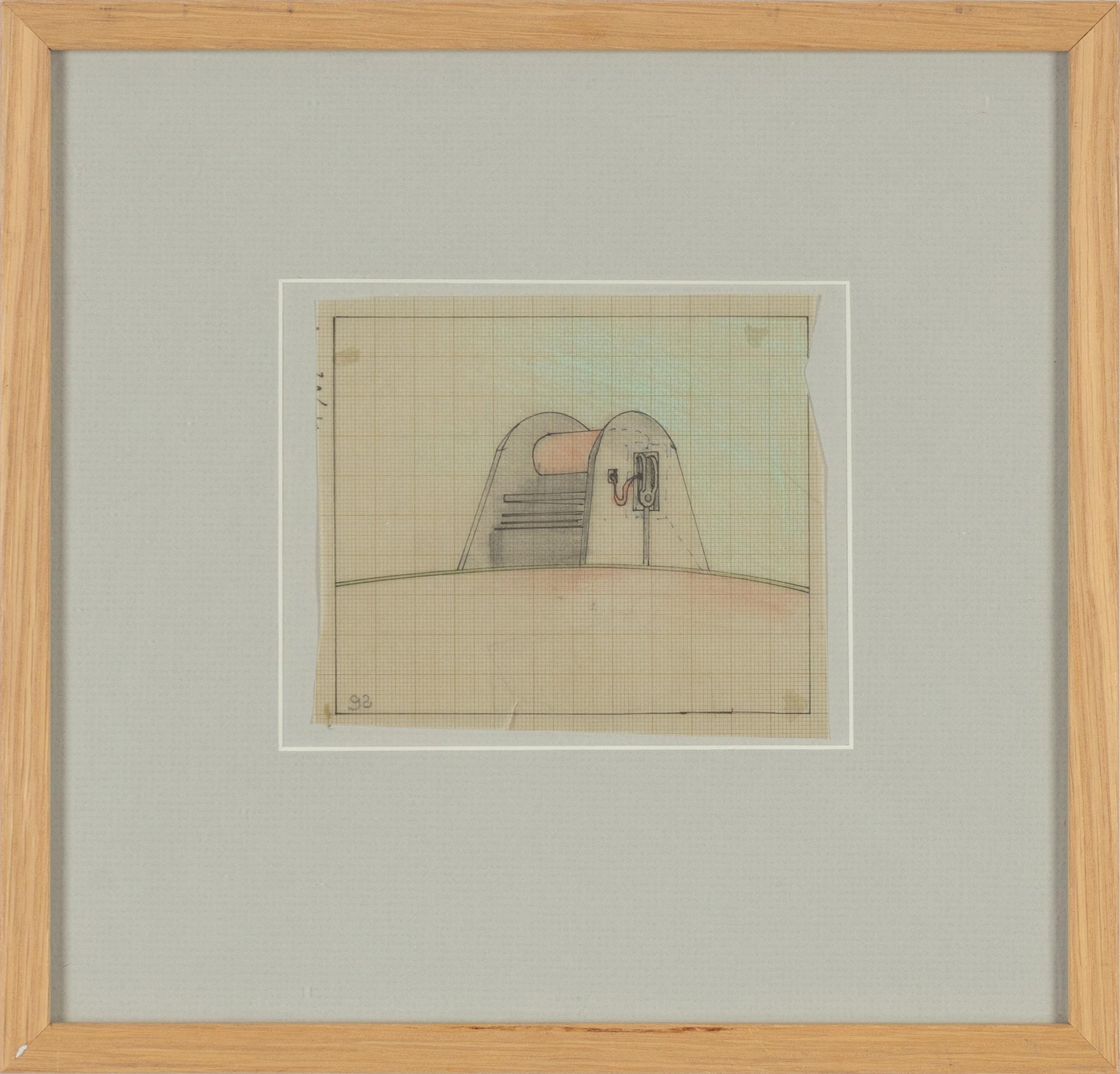 Sten Eklund, chalk & pencil, signed.