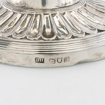 George Howson candlesticks 1 pair, silver, London 1902.